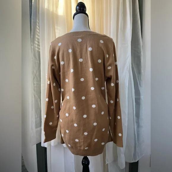 Old Navy Tan Polka Dot Sweater Dress - Picture 10 of 10
